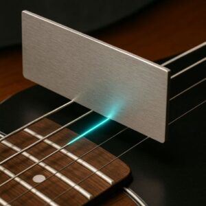 Using a fret rocker tool to locate uneven frets.